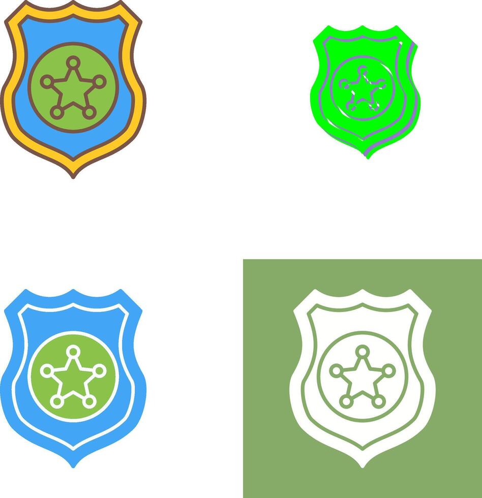 Police shield Icon Design vector