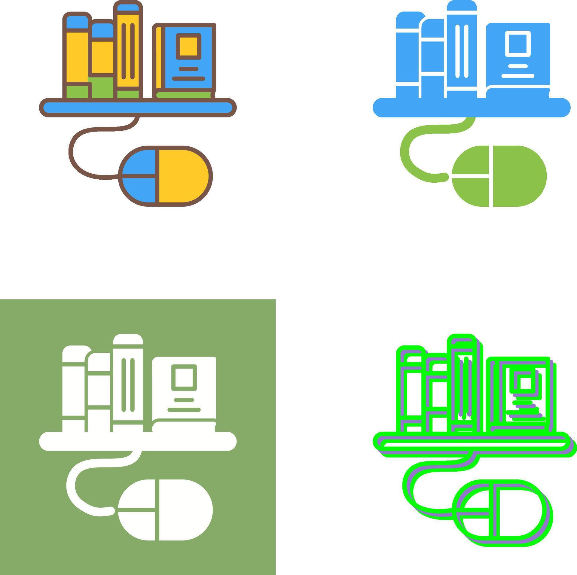 Digital Library Icon Design 45563695 Vector Art at Vecteezy