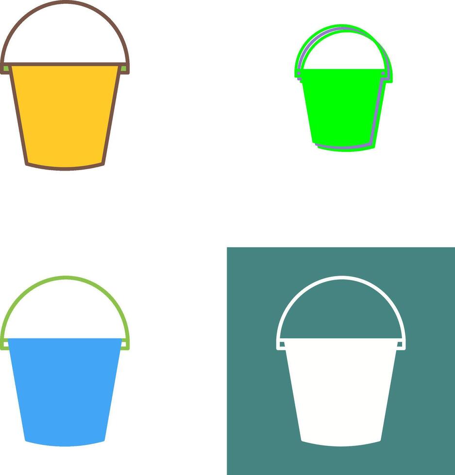 Water Bucket Icon Design vector