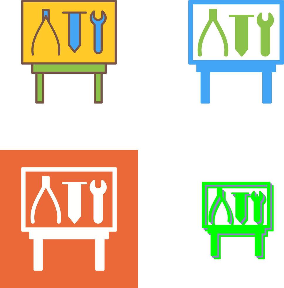 Tools Exhibit Icon Design vector