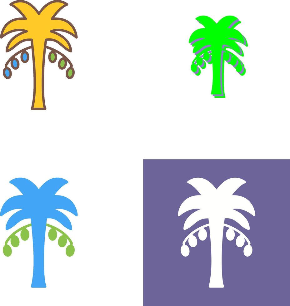 Coconut trees Icon Design vector