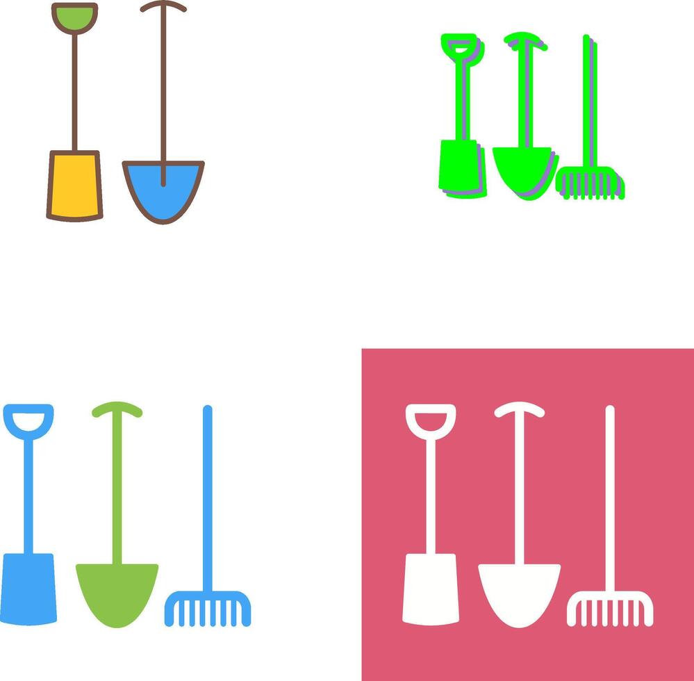 Gardening Tools Icon Design vector