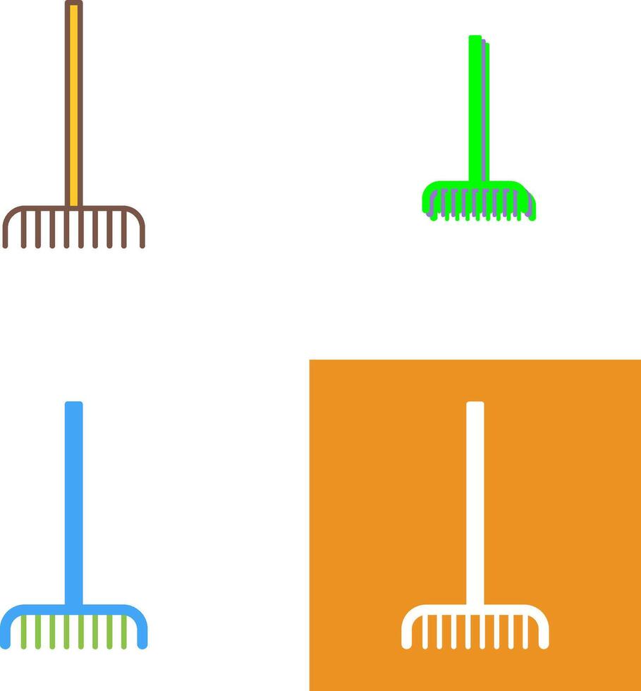 Fork picking Leaves Icon Design vector