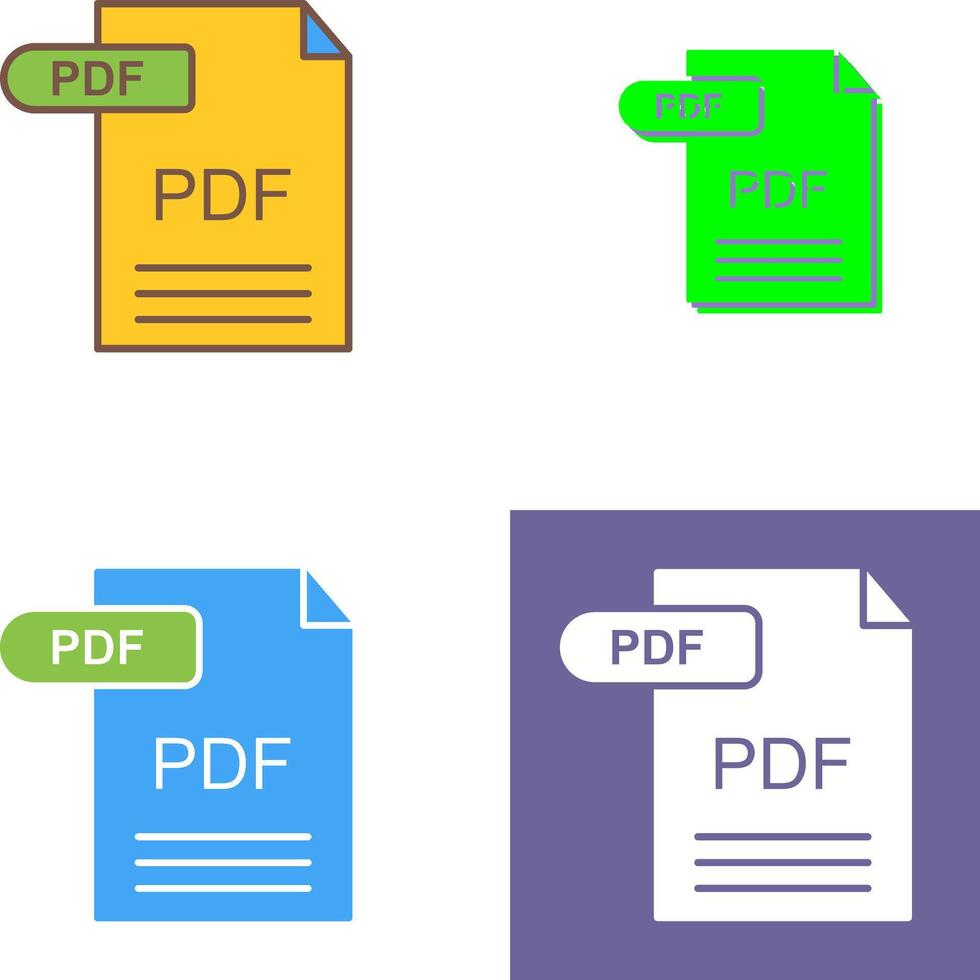 PDF Icon Design vector