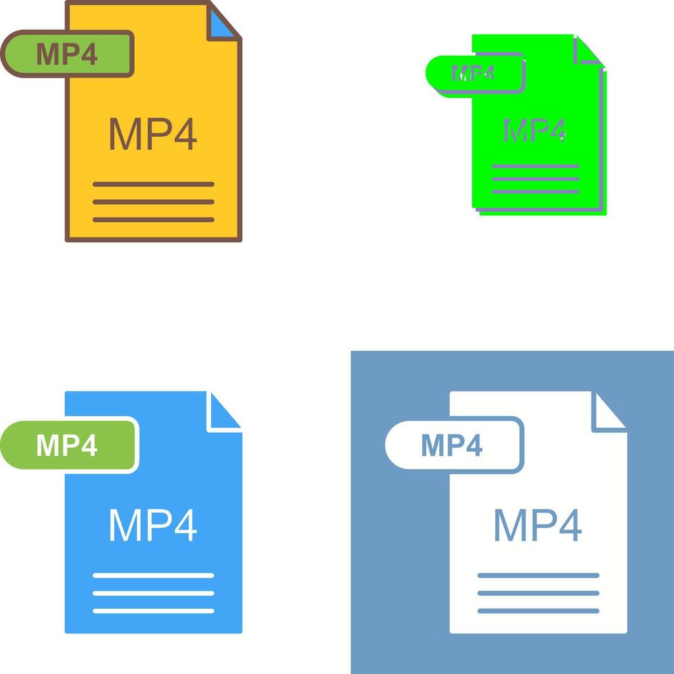 MP4 Icon Design vector