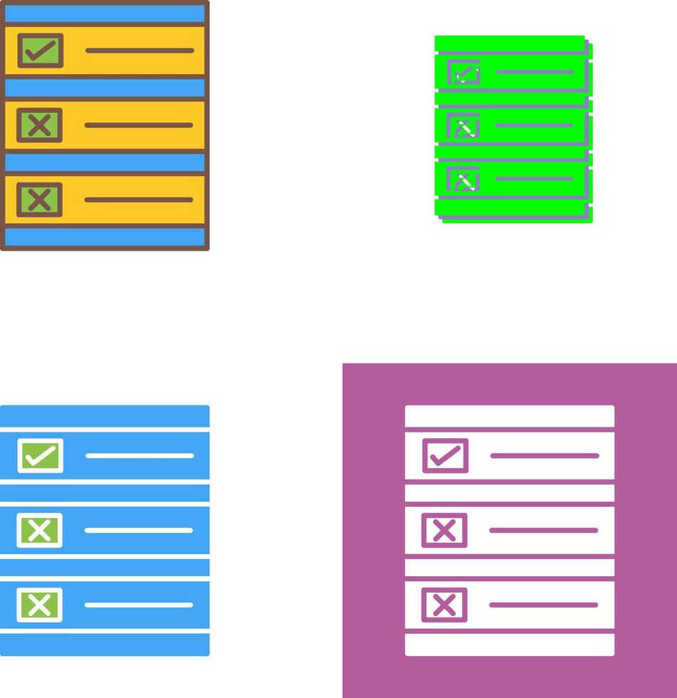 Ballot Paper Icon Design vector