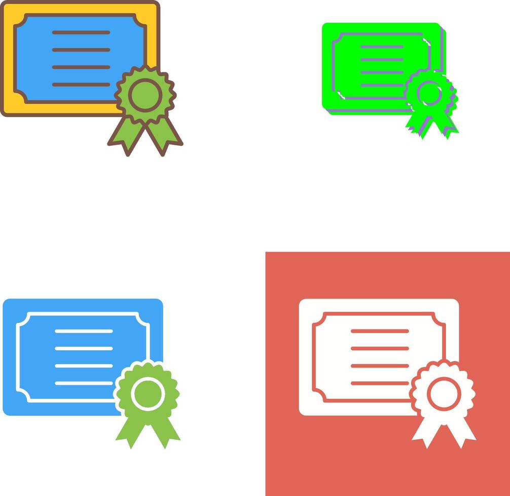 Certificate Icon Design vector