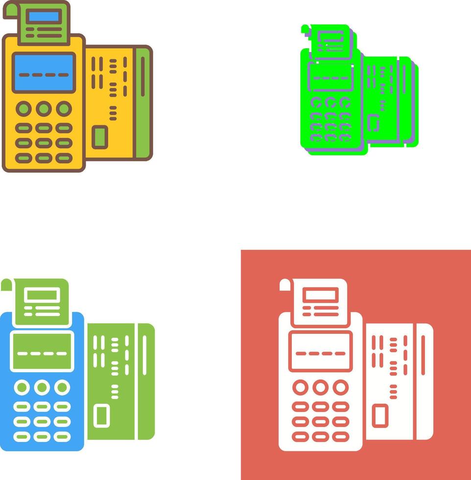 Pos Terminal Icon Design vector