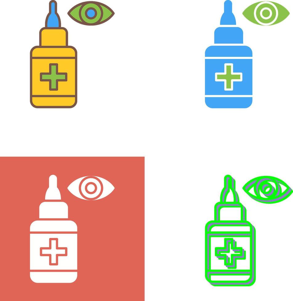 Eye Drop Icon Design vector