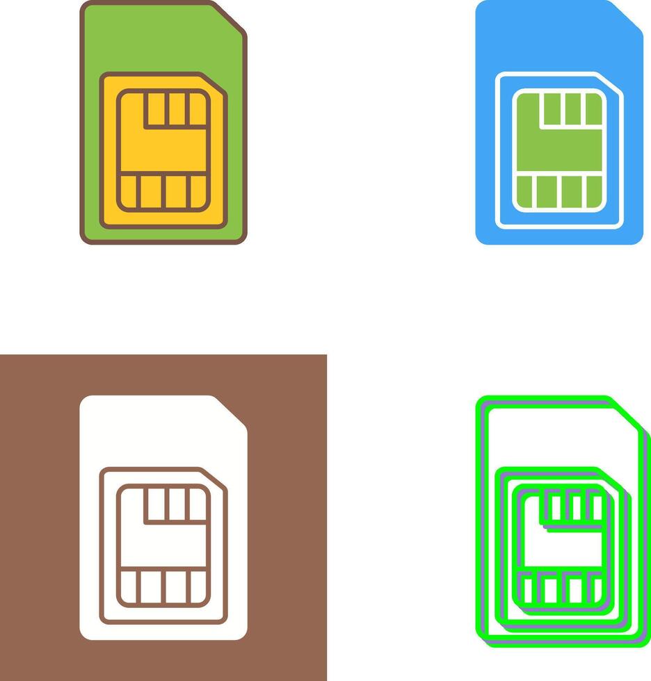 Sim Card Icon Design vector