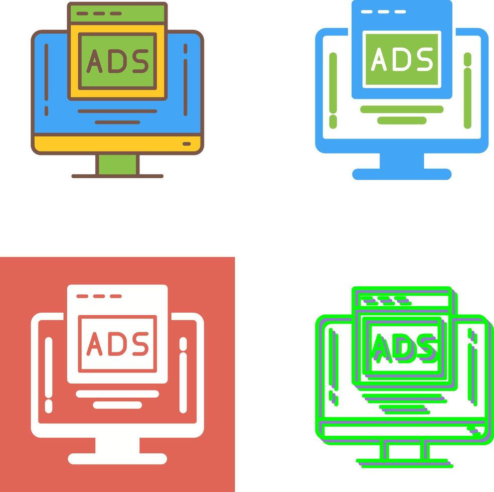 Digital Advertising Icon Design vector