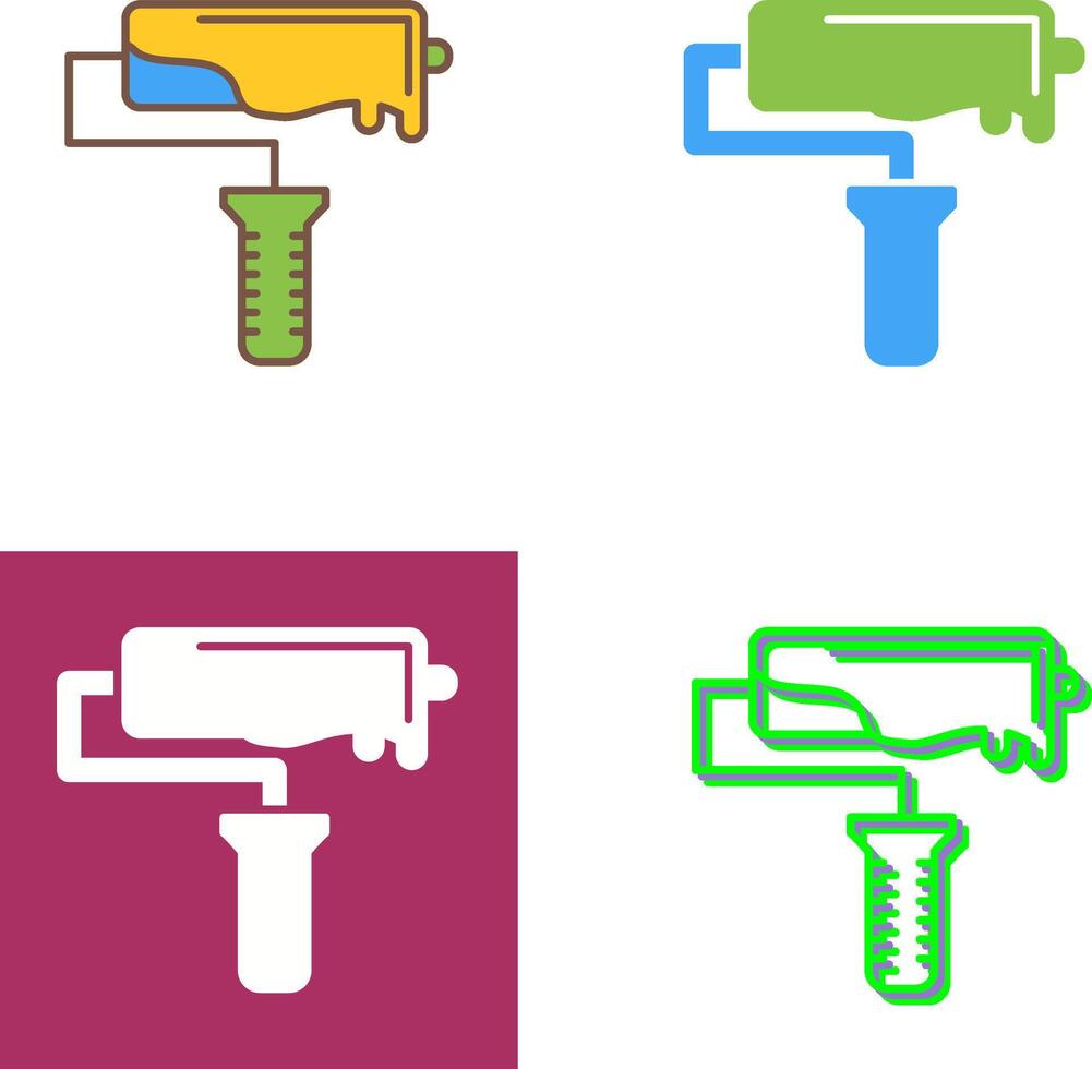 Roller Icon Design vector