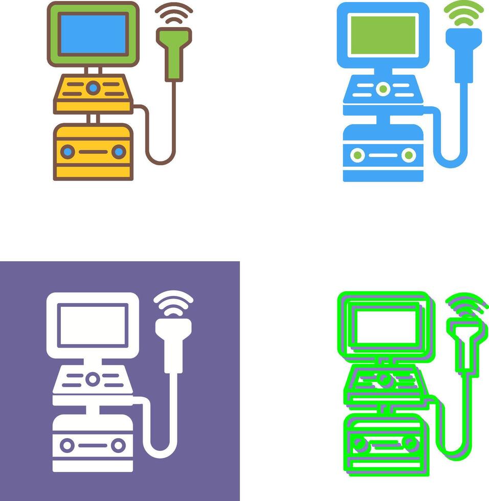 Ultrasound Machine Icon Design vector