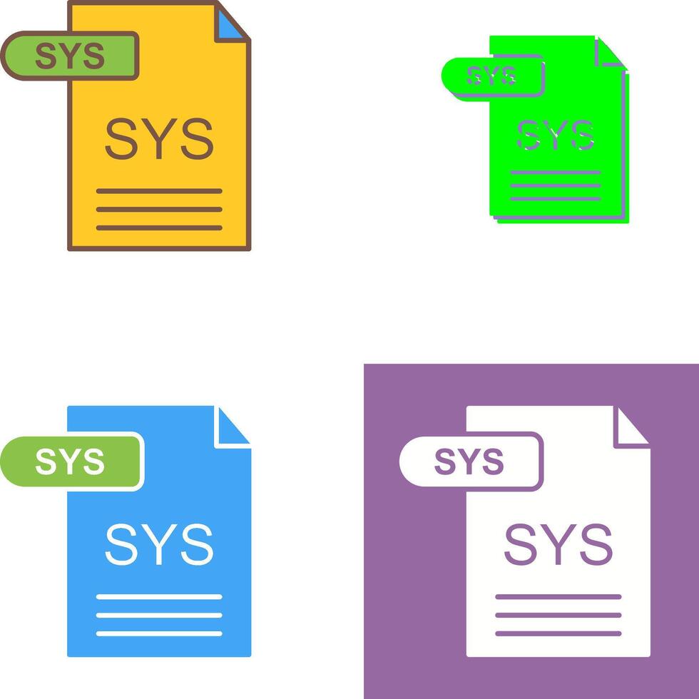 SYS Icon Design vector
