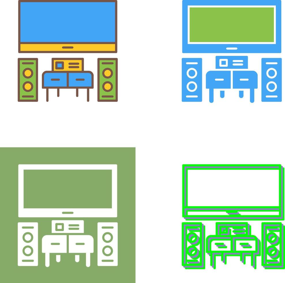 Home Theater Icon Design vector