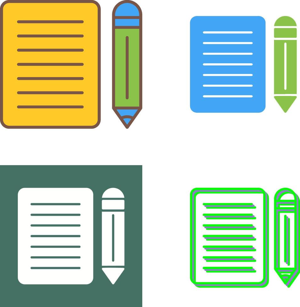 Note Icon Design vector