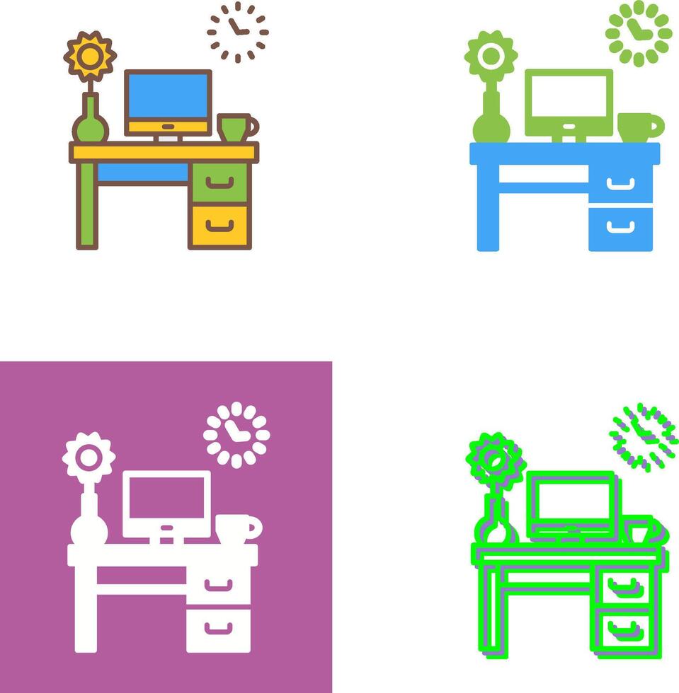 Work Table Icon Design vector