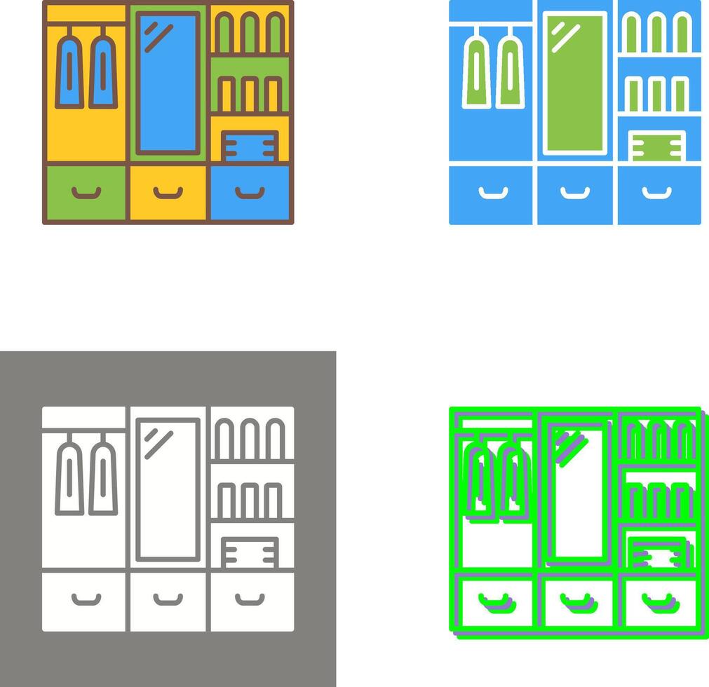 Wardrobe Icon Design vector