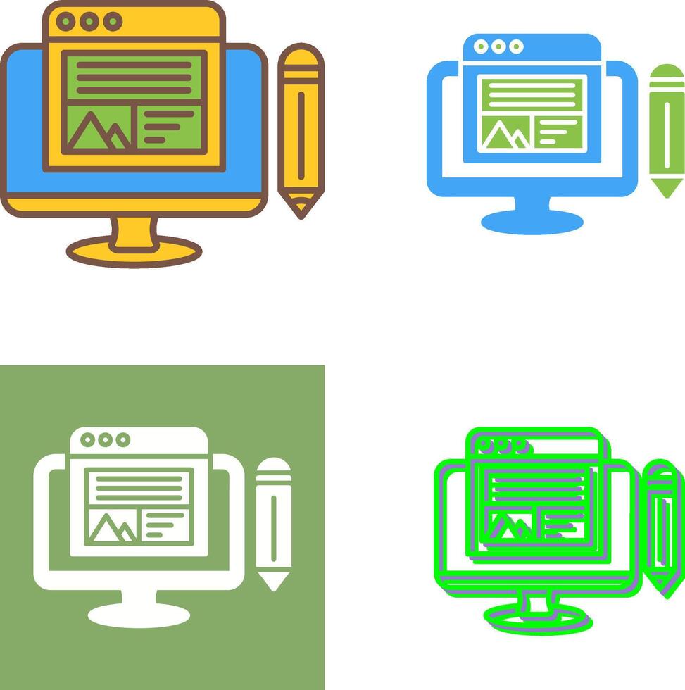 Web Design Icon Design vector