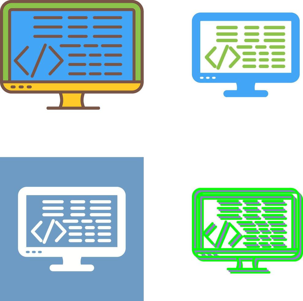 Coding Icon Design vector
