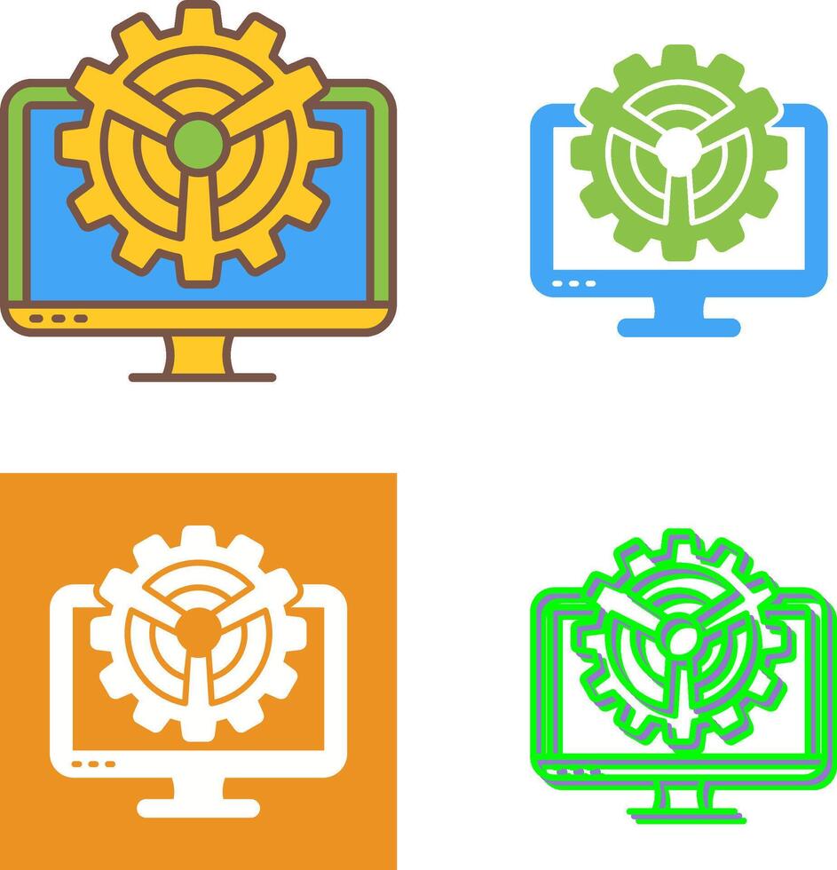 Monitor Icon Design vector
