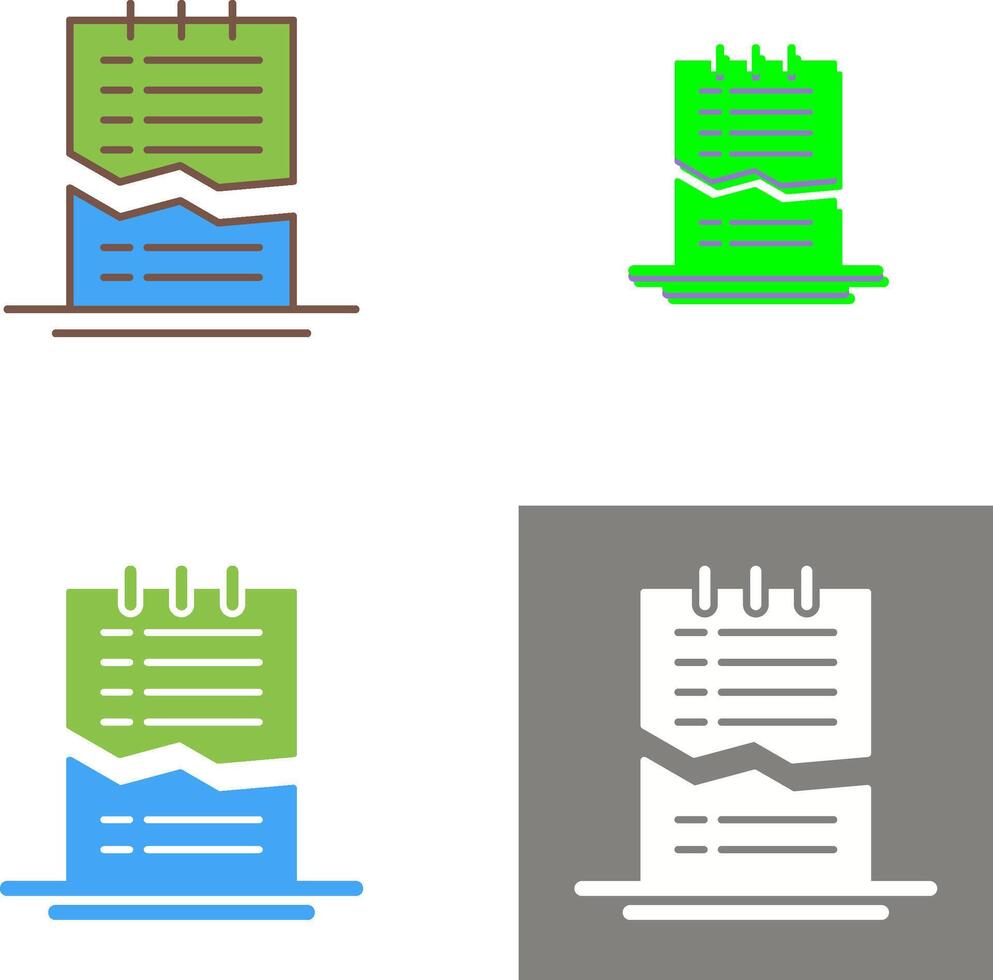 Corrupted List Icon Design vector