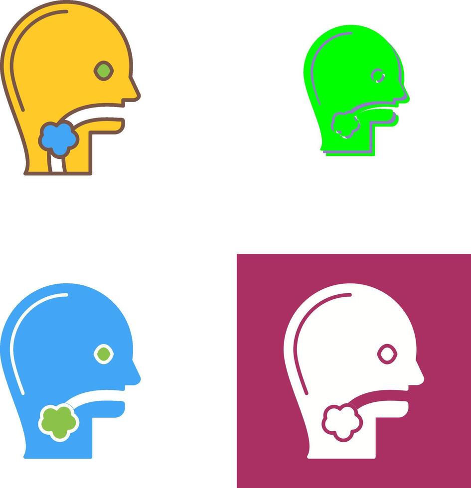 Throat Cancer Icon Design vector