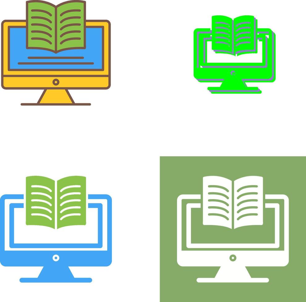 Digital Learning Icon Design vector
