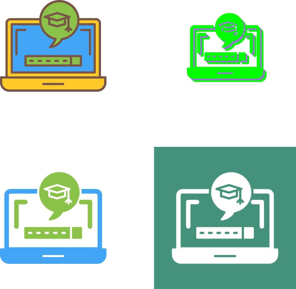 Digital Learning Icon Design vector