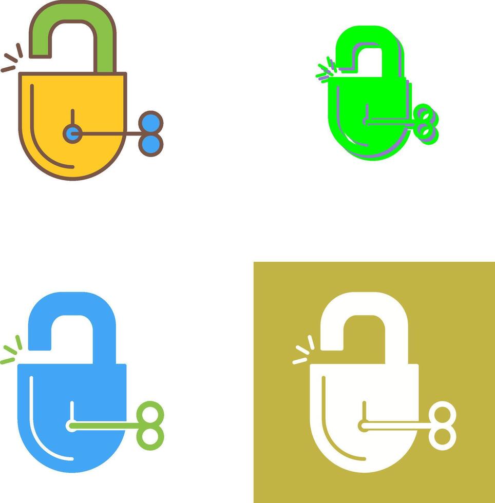Unlock Icon Design vector