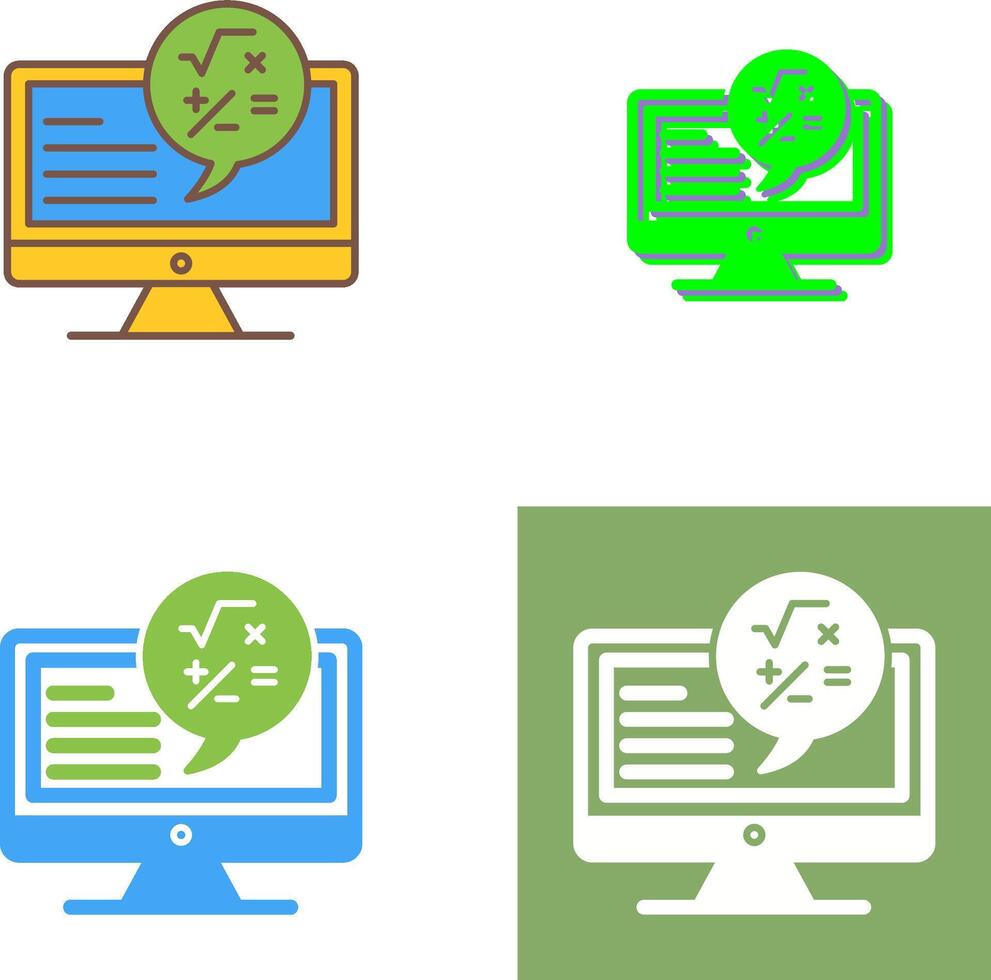 Maths Icon Design vector