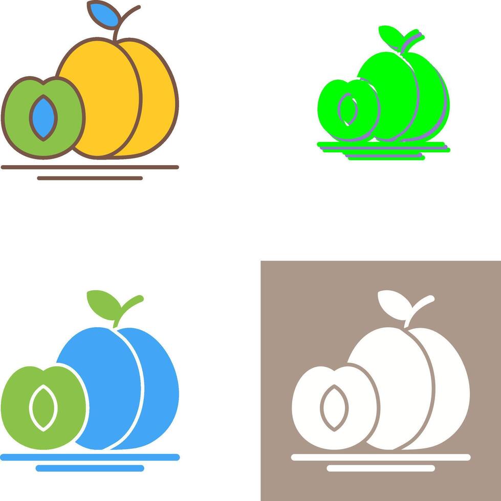 Apricot Icon Design vector