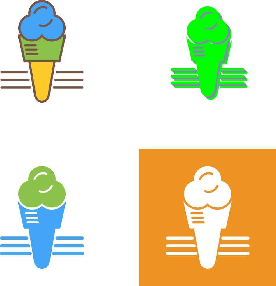 Ice Cream Icon Design vector