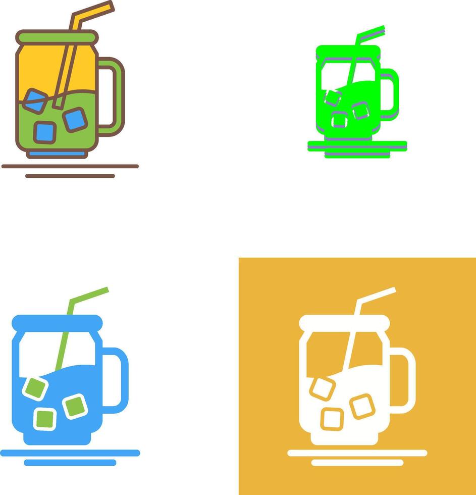 Iced Tea Icon Design vector