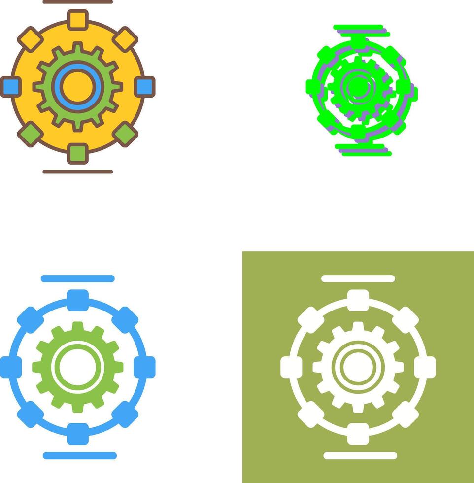 Automated Process Icon Design 45565319 Vector Art at Vecteezy