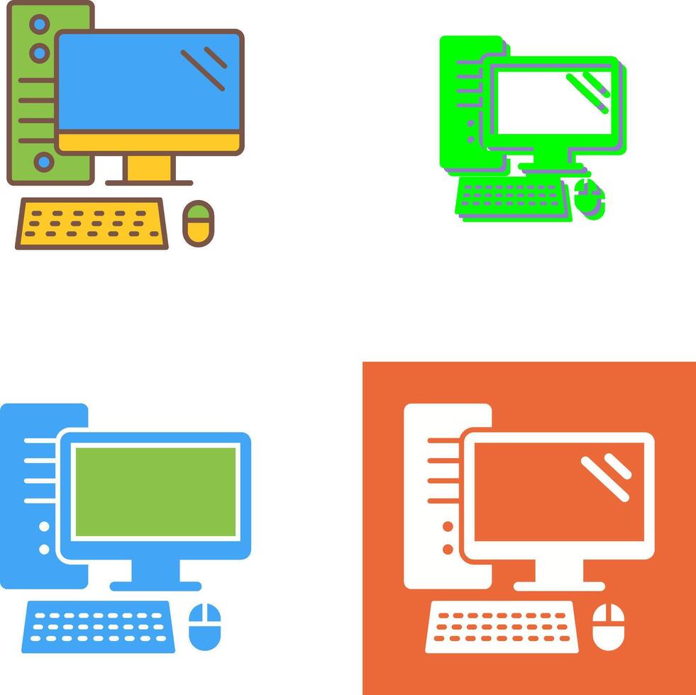 Computer Icon Design vector