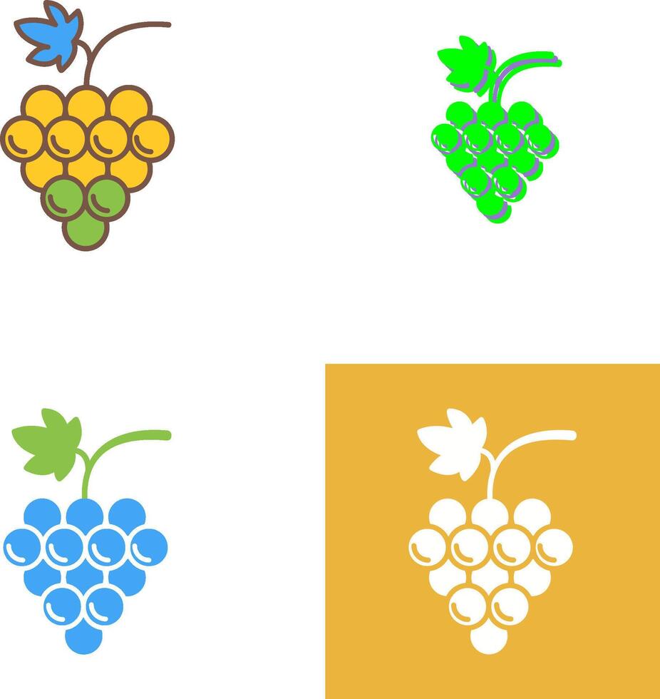 Grapes Icon Design vector