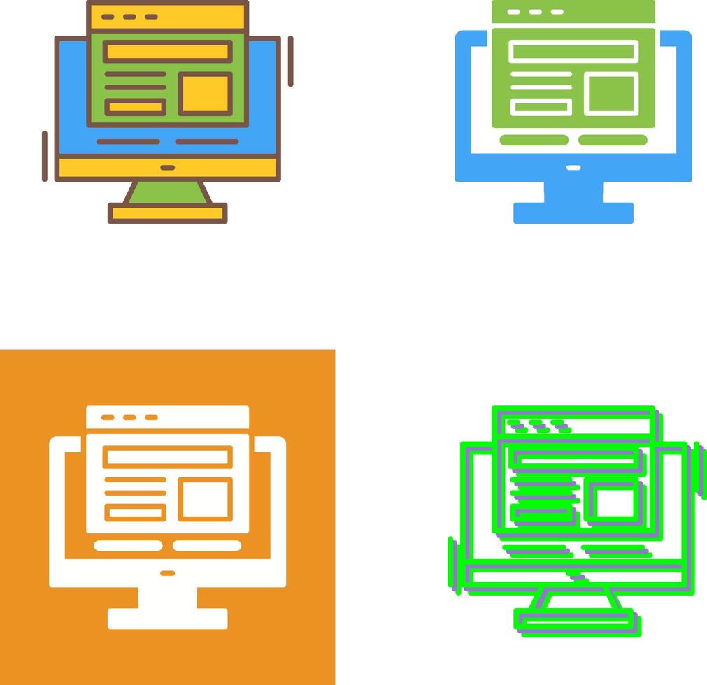 Adaptive Layout Icon Design vector