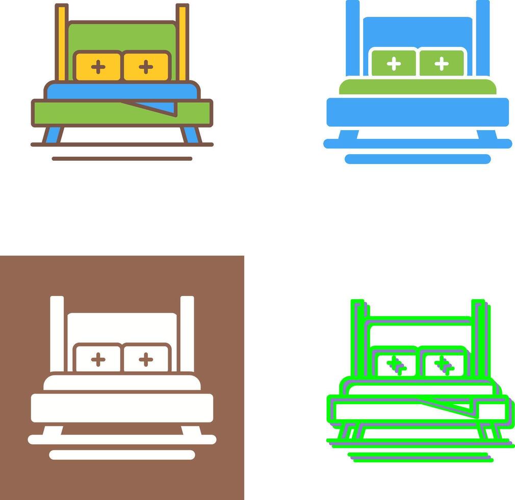 Bed Icon Design vector