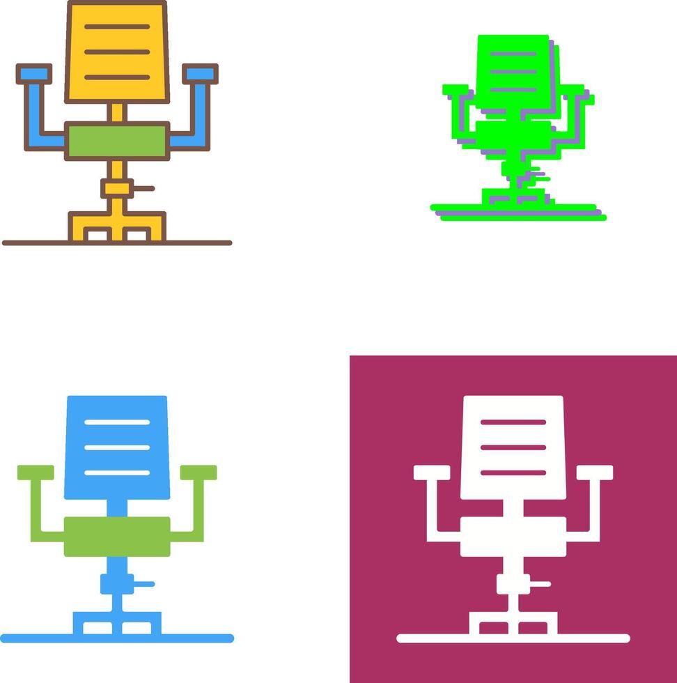 Desk Chair Icon Design vector
