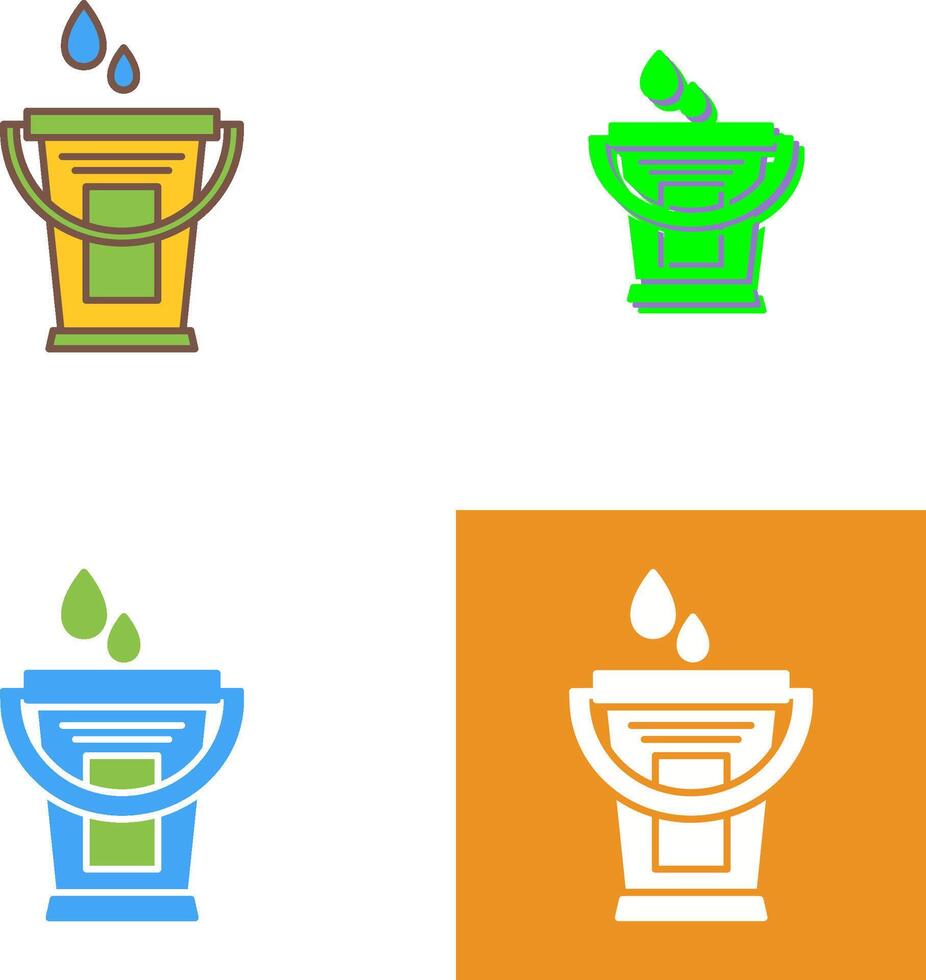 Water Bucket Icon Design vector