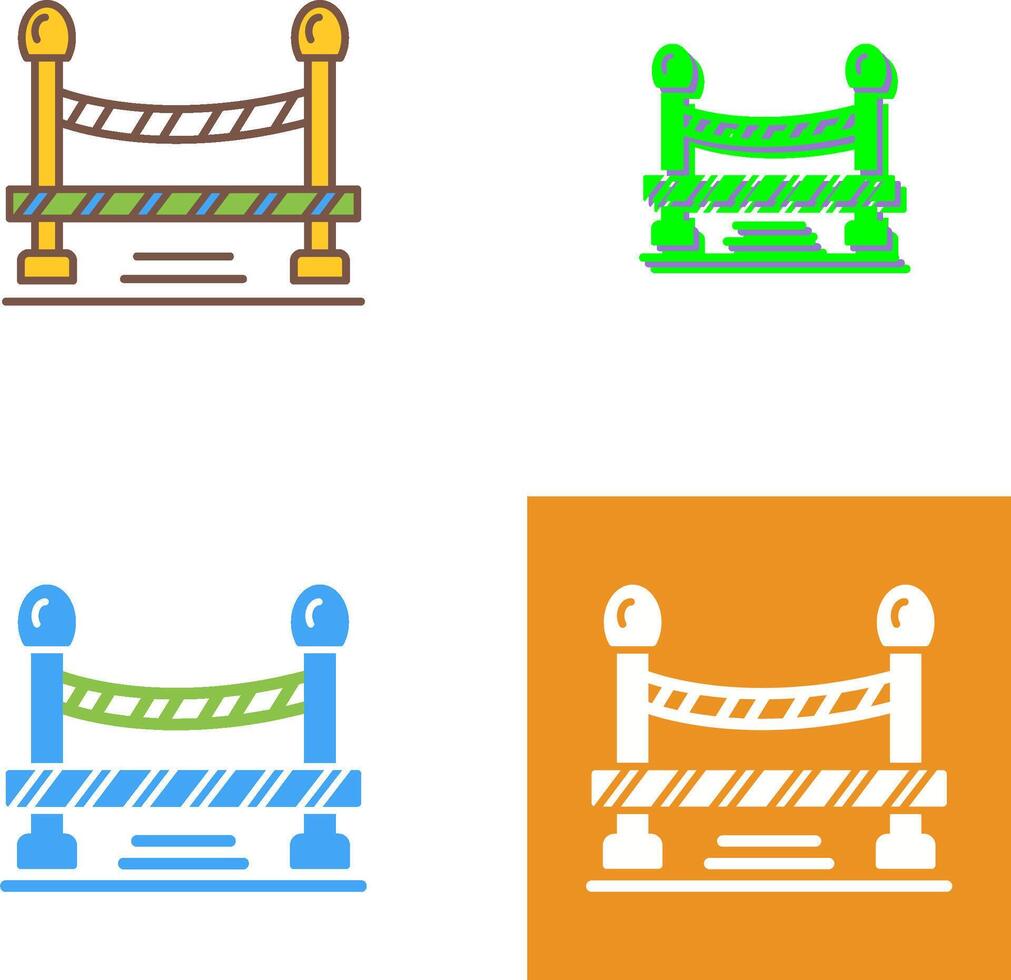 Do Not Cross Line Icon Design vector