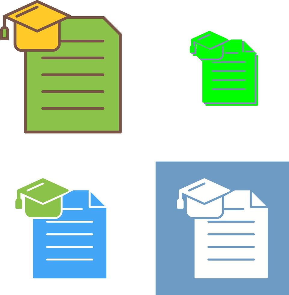 Degree Icon Design vector