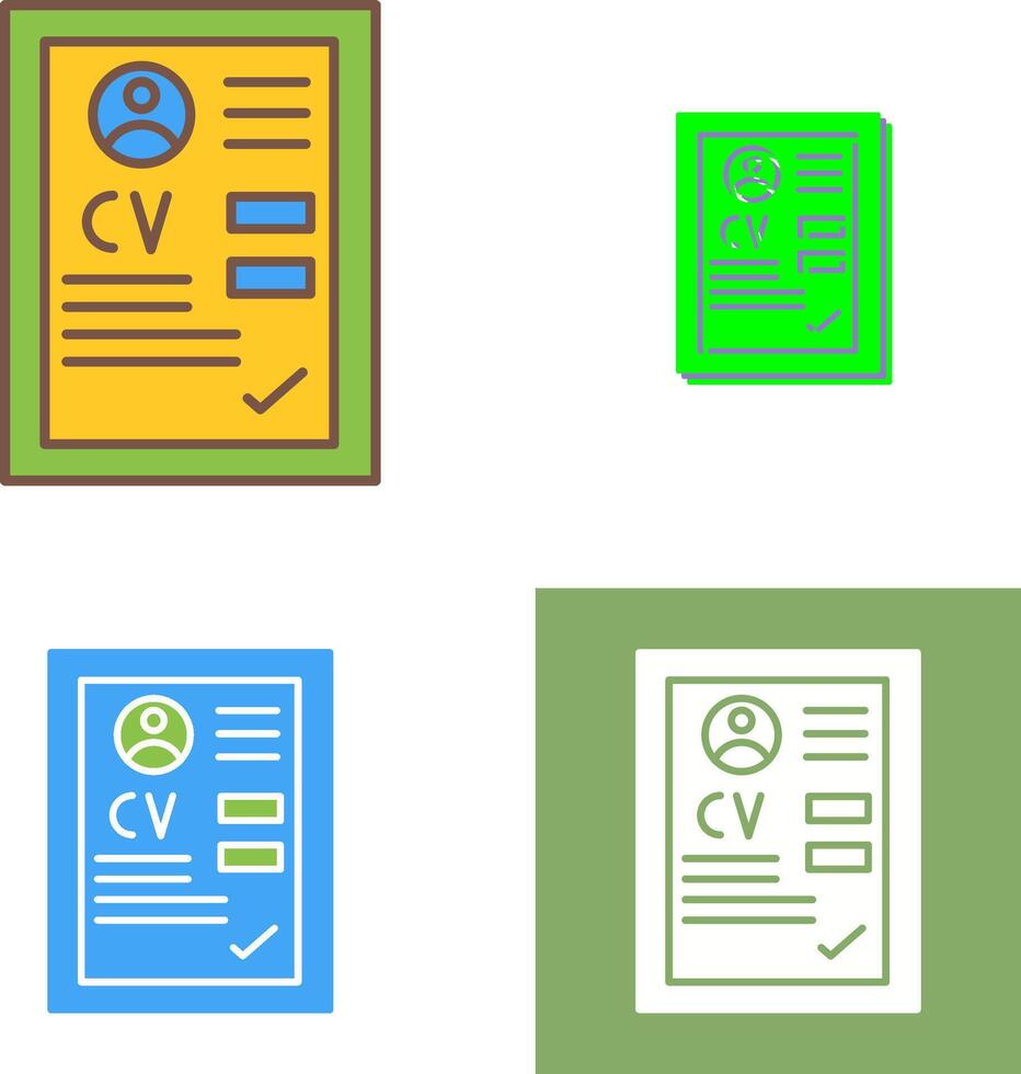 CV Icon Design vector