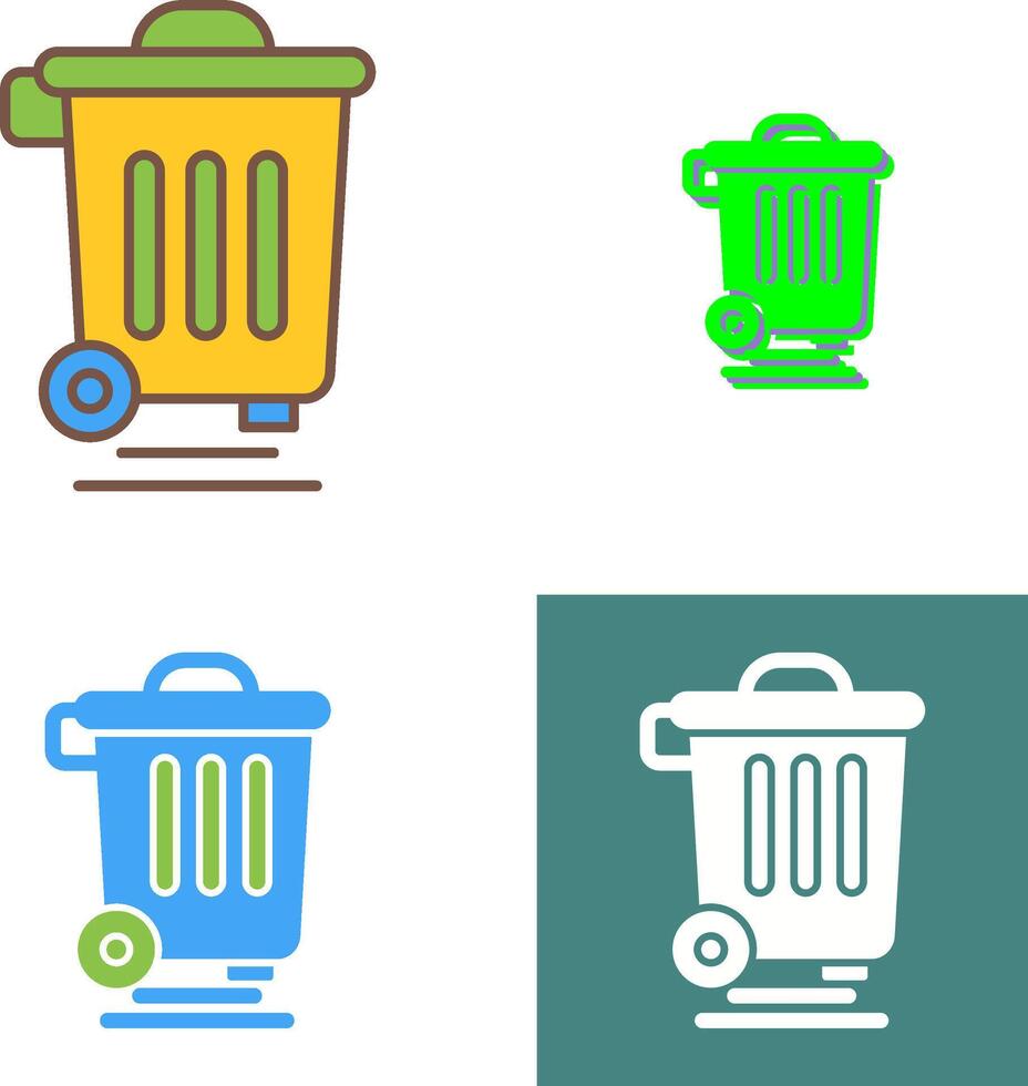 Dustbin Icon Design vector