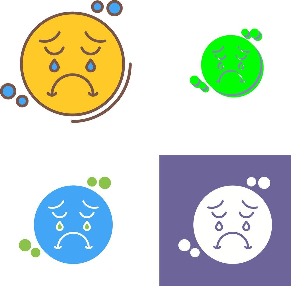 Unhappy Icon Design vector
