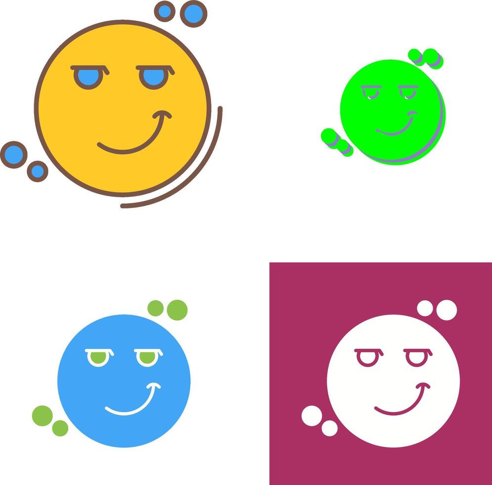 Smirk Icon Design vector