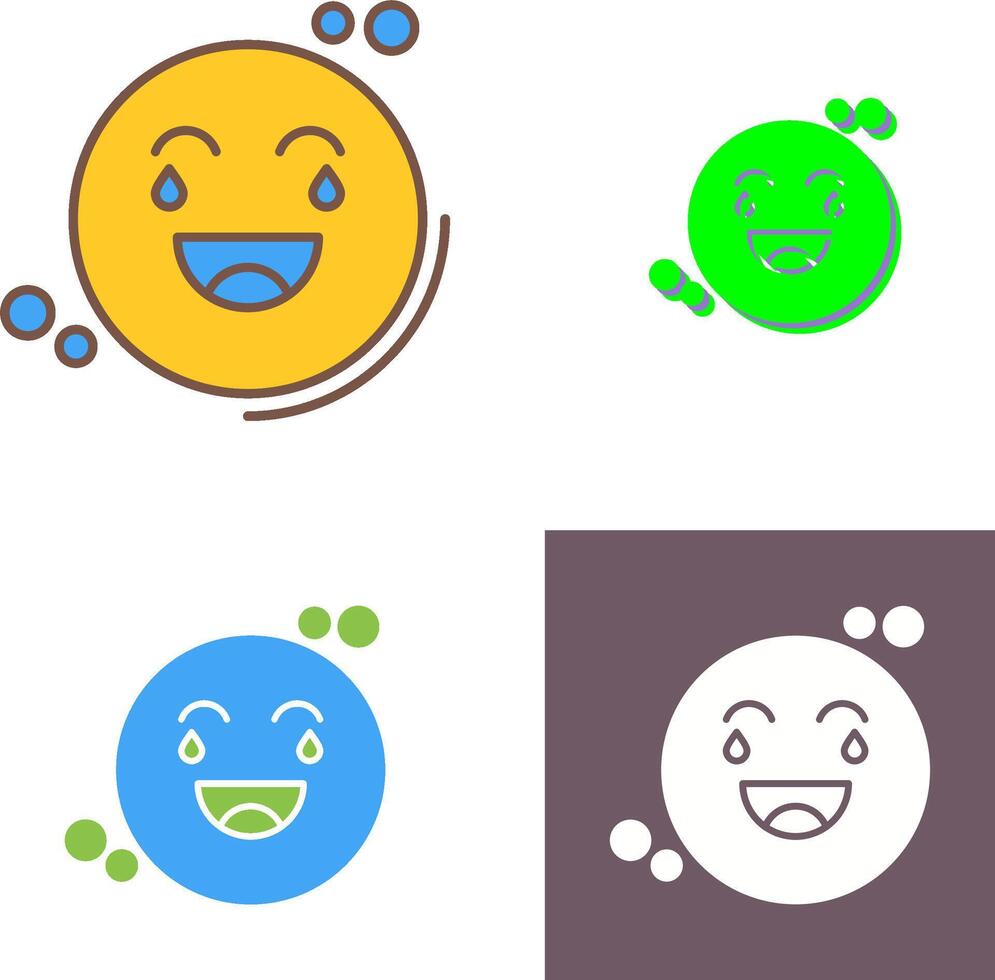 Loughing Icon Design vector