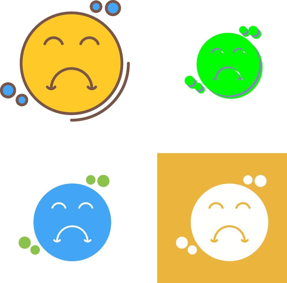 Upset Icon Design vector
