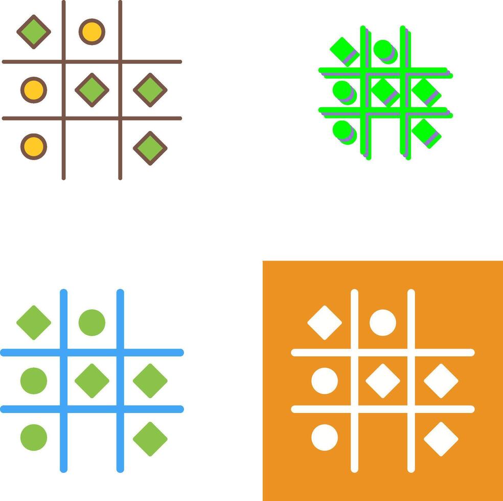Tic Tac Toe Icon Design vector